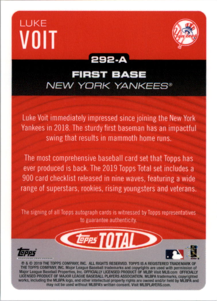 Luke Voit Autographed Trading Cards, Signed Luke Voit Inscripted Trading  Cards