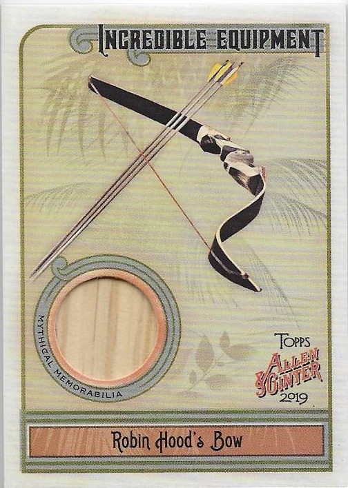 2019 Topps Allen and Ginter Incredible Equipment Relics #IERRHB Robin Hood's Bow