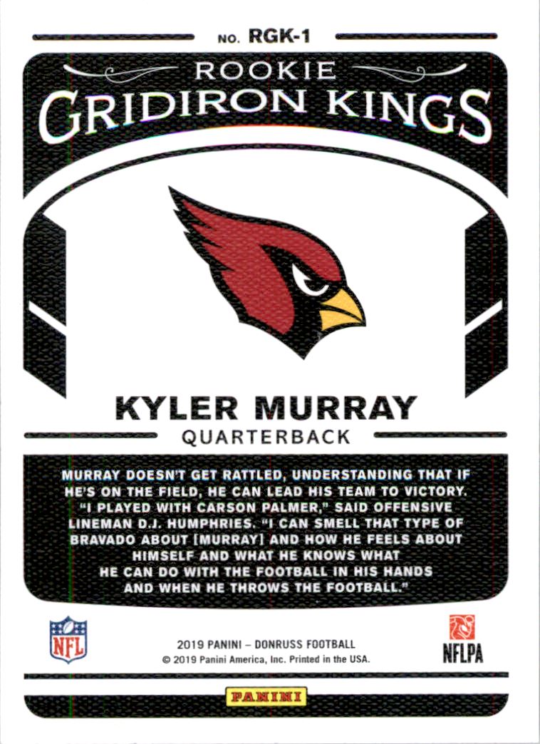 2019 Donruss Rookie Gridiron Kings #1 Kyler Murray