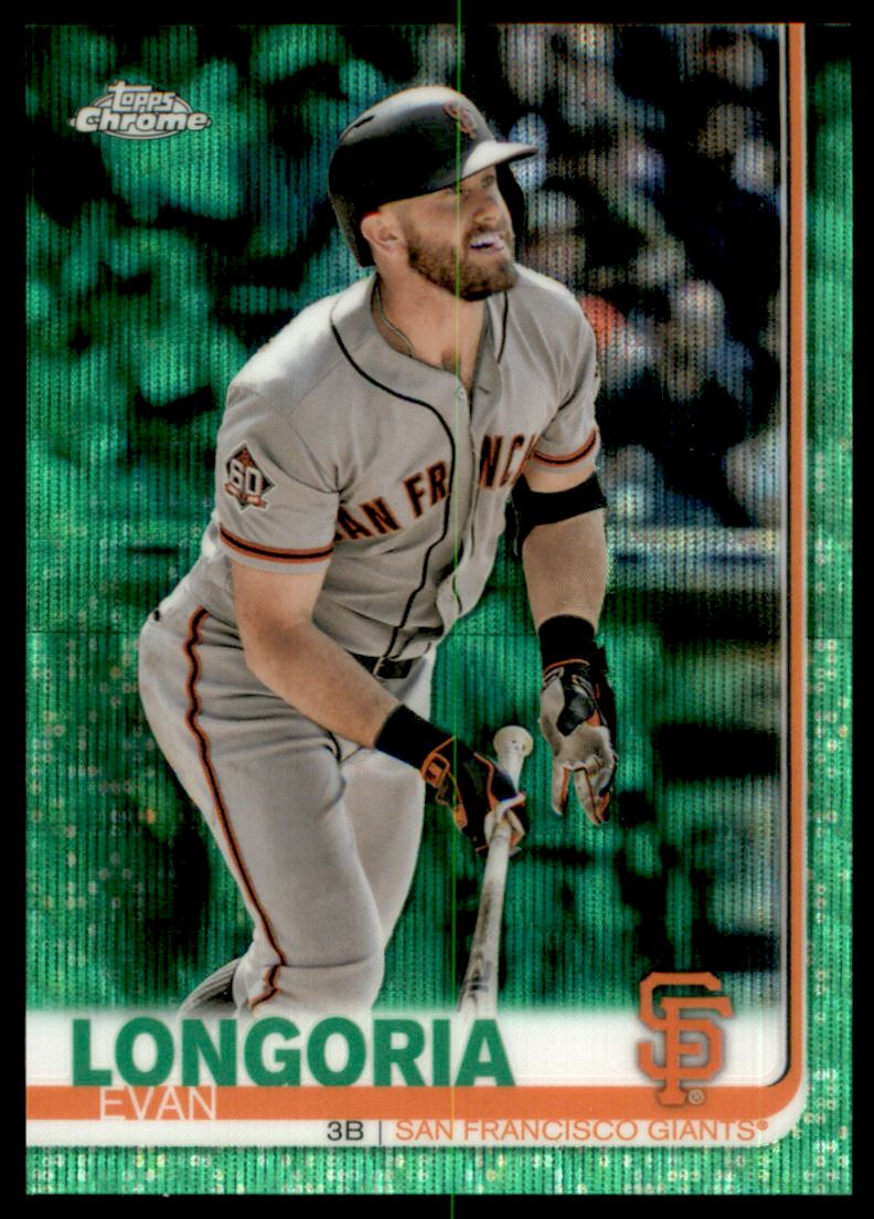 2019 Topps Chrome Green Wave Refractors #94 Evan Longoria