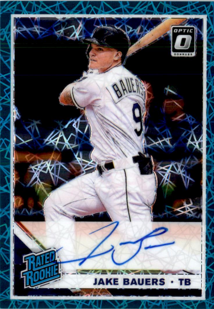 2019 Donruss Optic Rated Rookies Signatures Teal Velocity #19 Jake Bauers /35