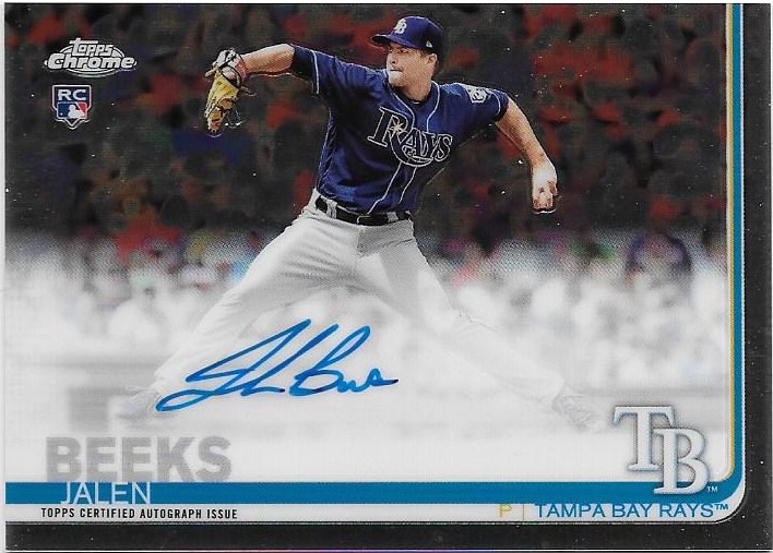  2019 TOPPS #688 JALEN BEEKS RC RAYS BASEBALL