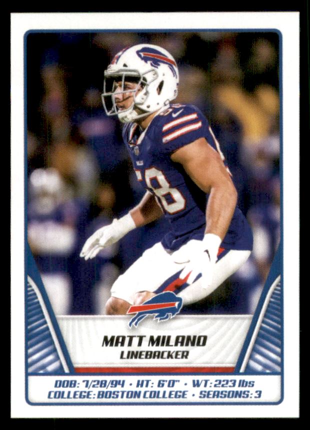 Matt Milano Football Paper Poster Bills - Matt Milano - Sticker