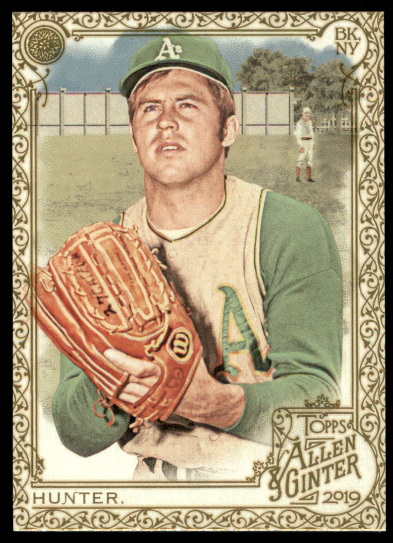 2019 Topps Allen and Ginter Gold Border #287 Catfish Hunter