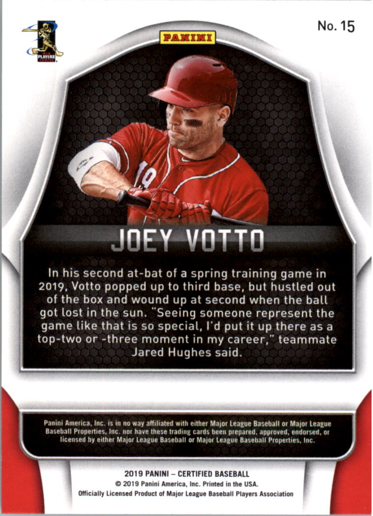 2019 Certified #15 Joey Votto back image