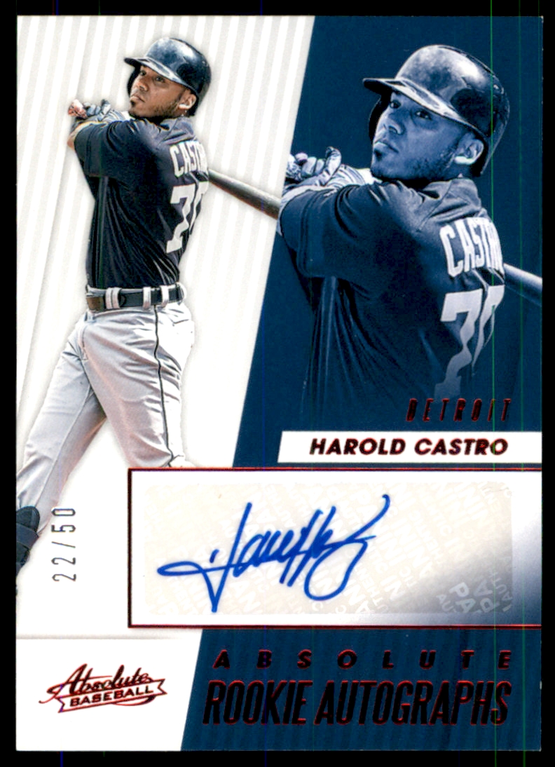 2019 Absolute Rookie Autographs Red #21 Harold Castro