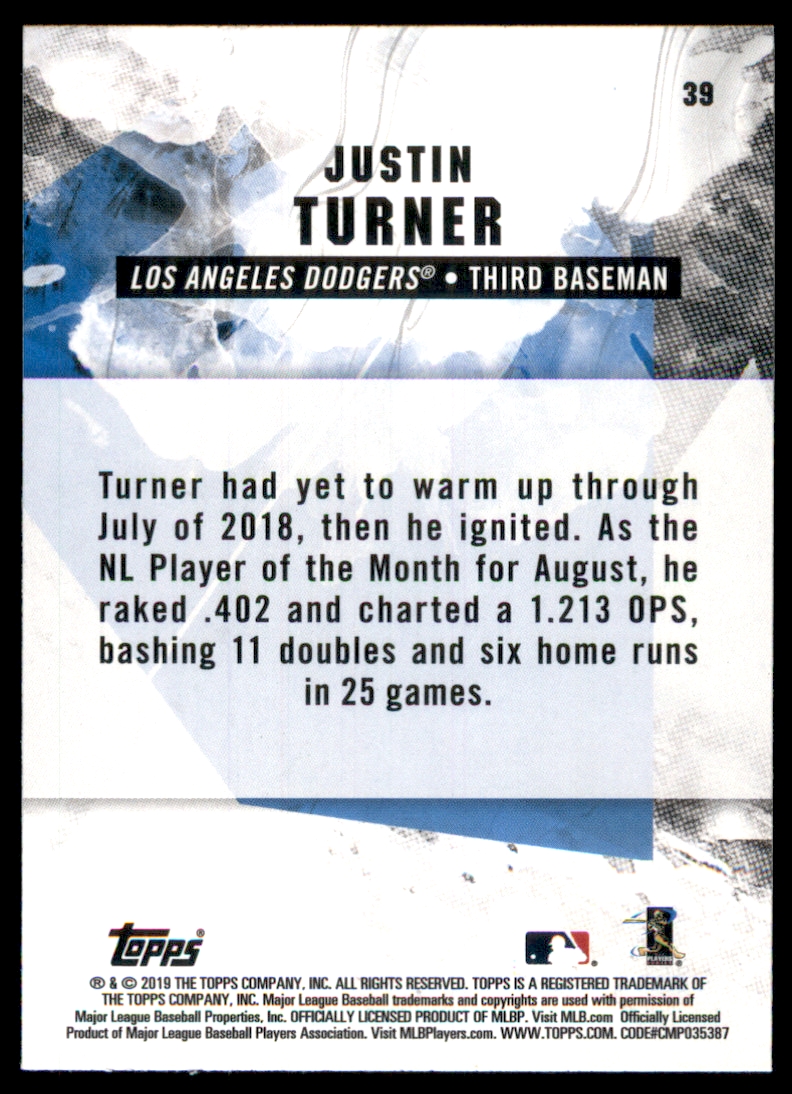  2010 Upper Deck Justin Turner Rookie Card #39 - Los