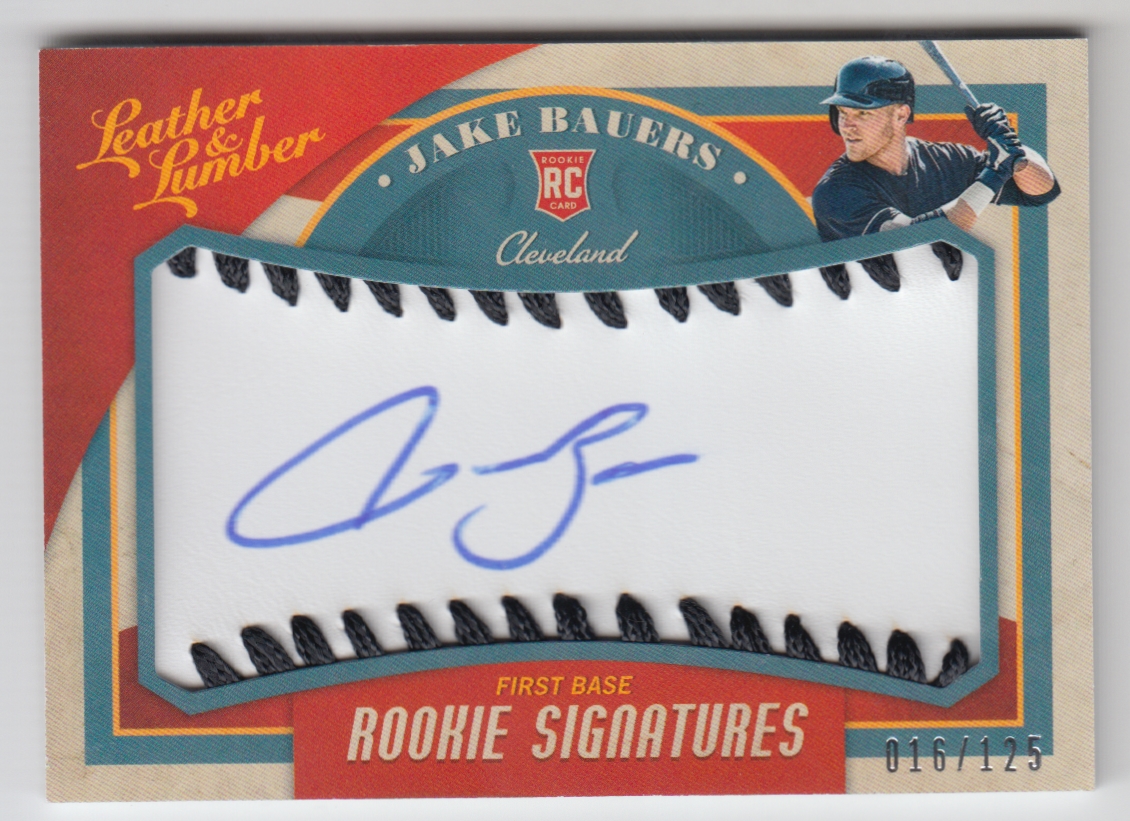 2019 Panini Leather and Lumber Rookie Baseball Signatures Black #106 Jake Bauers/125