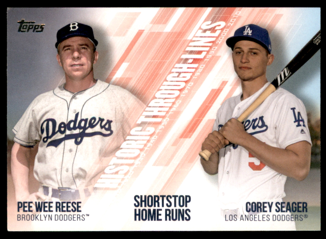 2019 Topps Historic Through Lines #HTL44 Corey Seager/Pee Wee