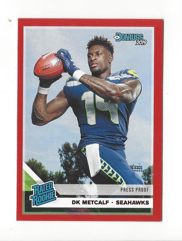 2019 Donruss Press Proof Red #313 D.K. Metcalf RR - NM-MT