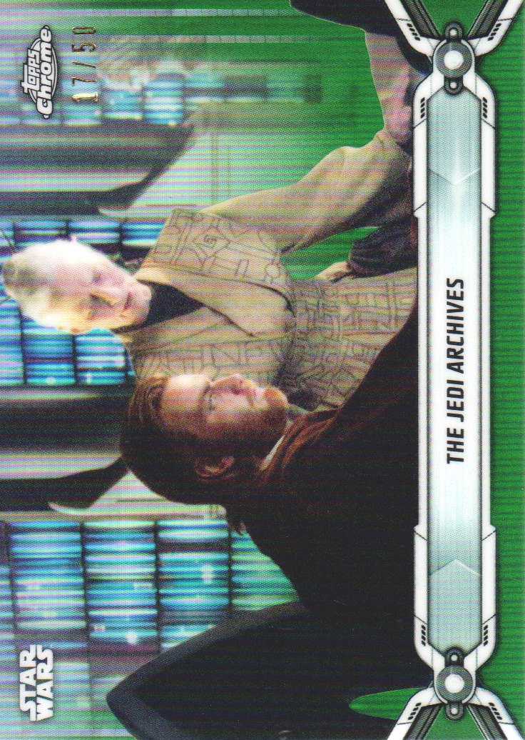 2019 Topps Chrome Star Wars Legacy Green Refractors #30 The Jedi Archives