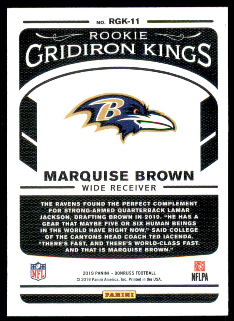2019 Donruss Rookie Gridiron Kings #11 Marquise Brown