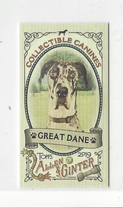 2019 Topps Allen and Ginter Mini Collectible Canines #CC7 Great Dane