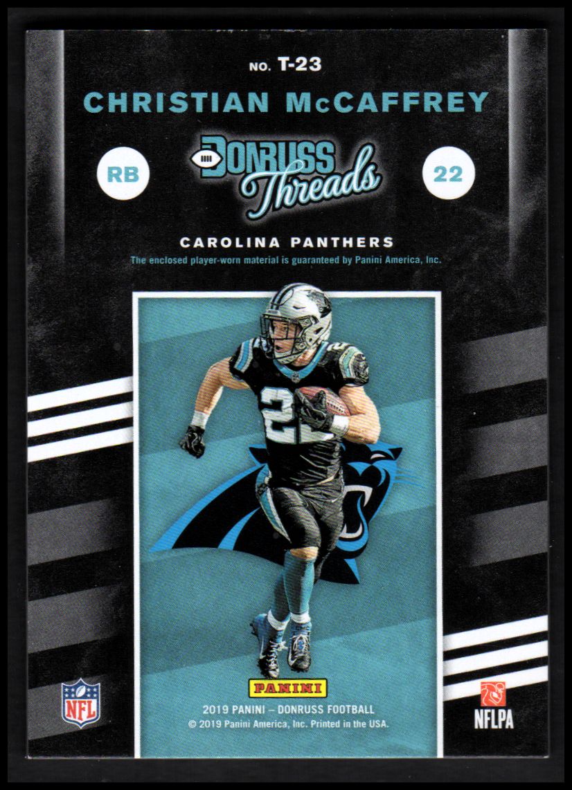 2017 Donruss Christian McCaffrey Rookie Threads Rookie RC Jersey #5