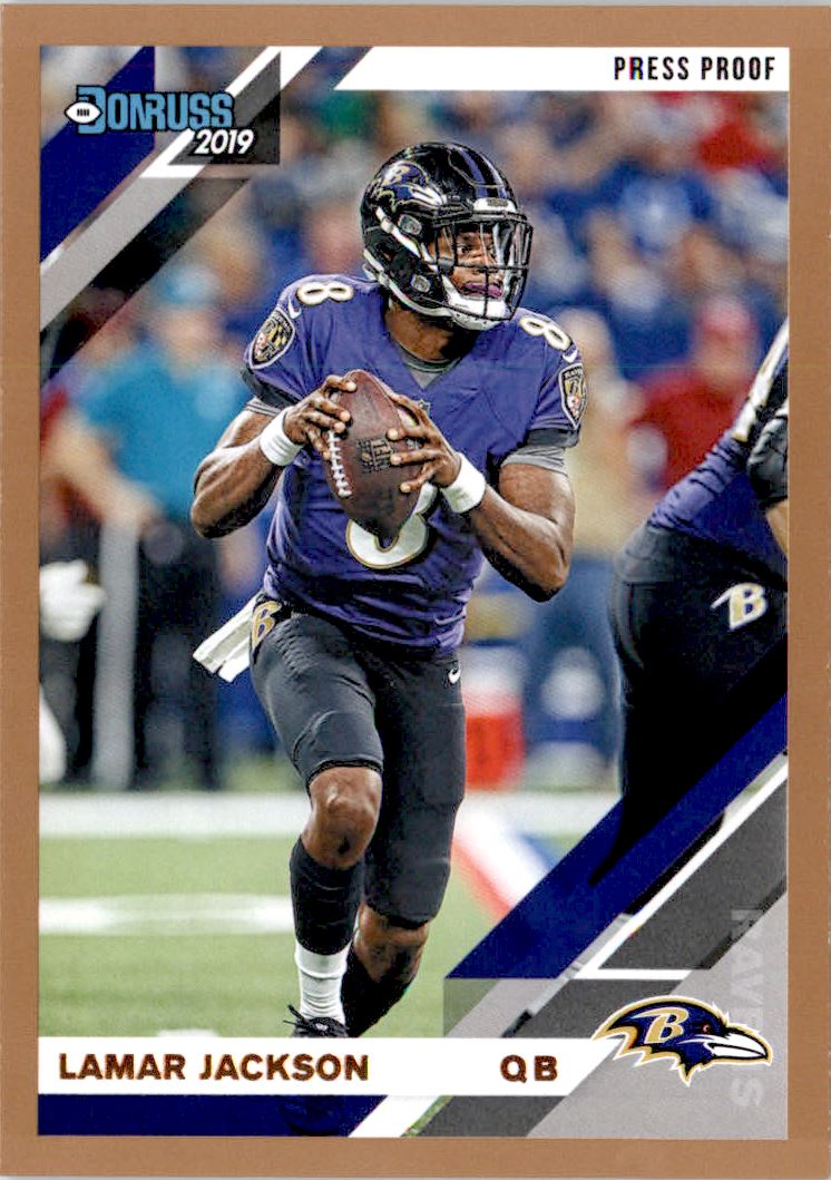 Lamar Jackson Baltimore Ravens Signed 2019 Panini #11 Football