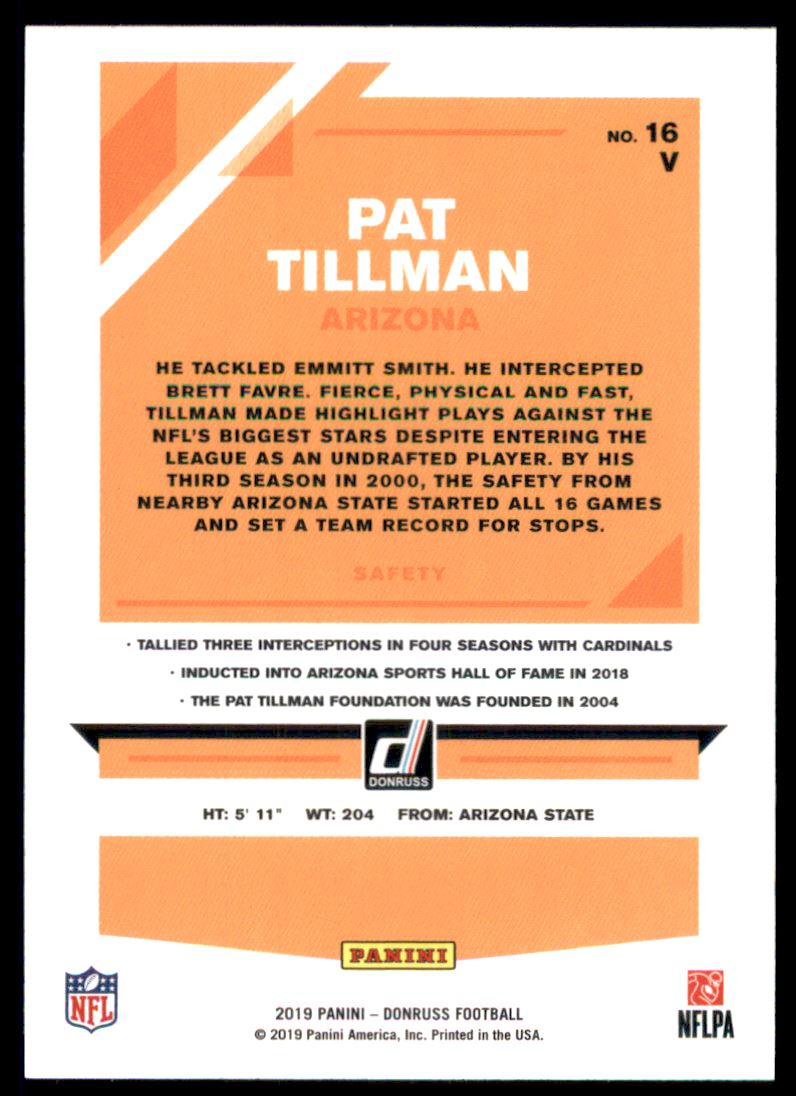 2019 Panini Contenders #1 Pat Tillman - NM-MT - Burbank