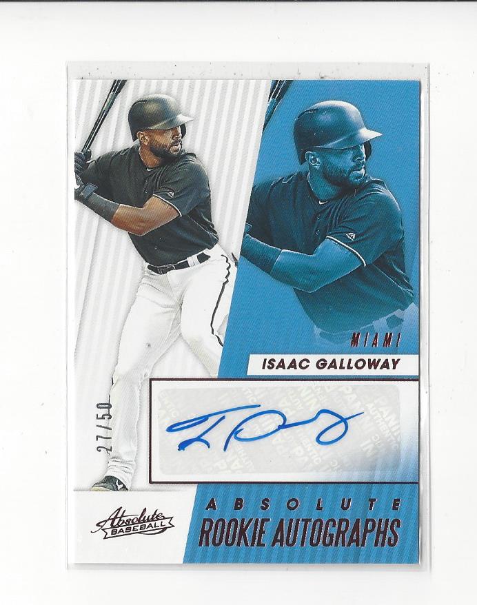 2019 Absolute Rookie Autographs Red #6 Isaac Galloway