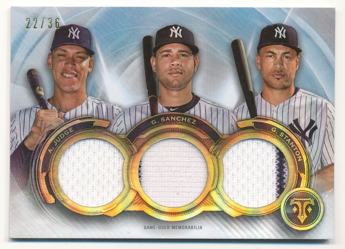 2019 Topps Triple Threads Relic Combos #RCCJSS Gary Sanchez