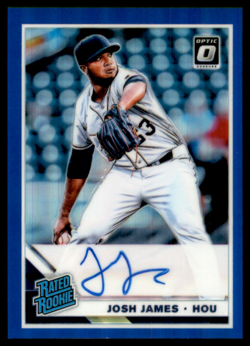 2019 Donruss Optic Rated Rookies Signatures Blue #24 Josh James/75