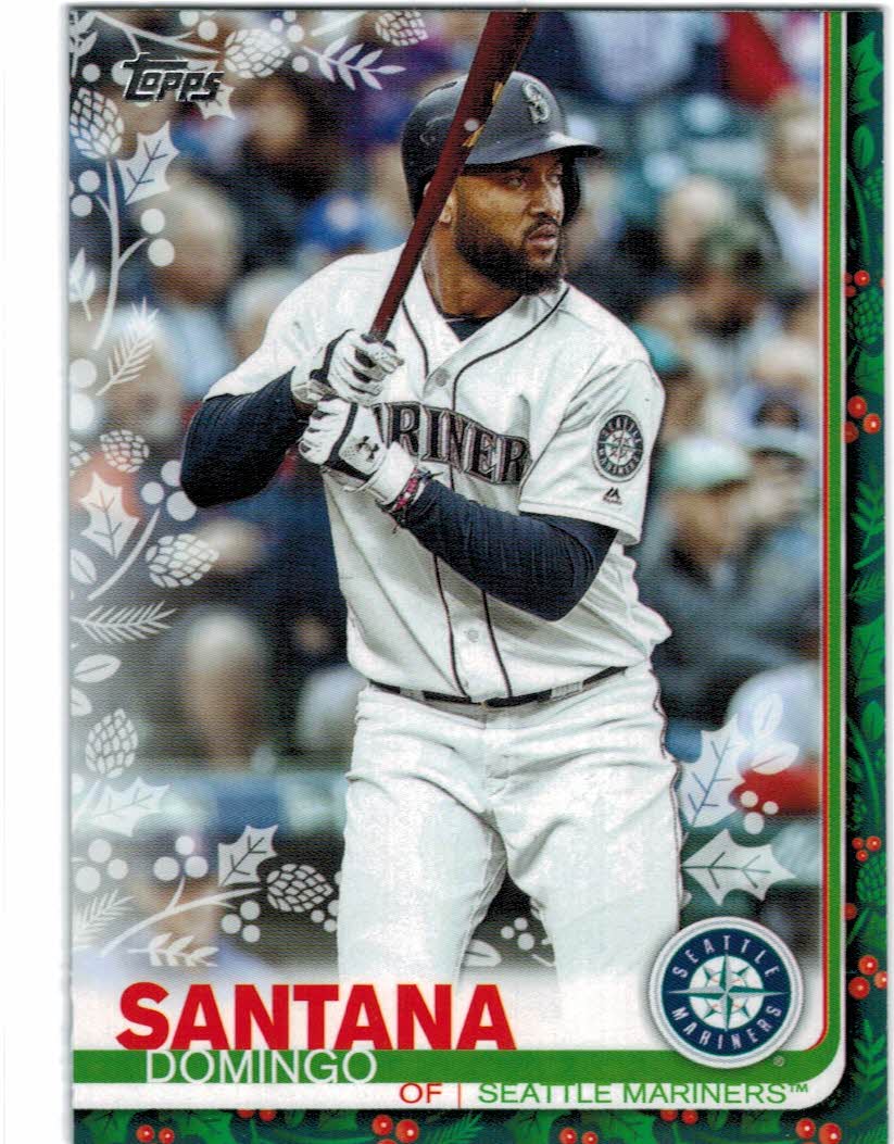 2022 Topps Holiday Baseball #HW117 Mitch Haniger METALLIC SNOWFLAKE Mariners