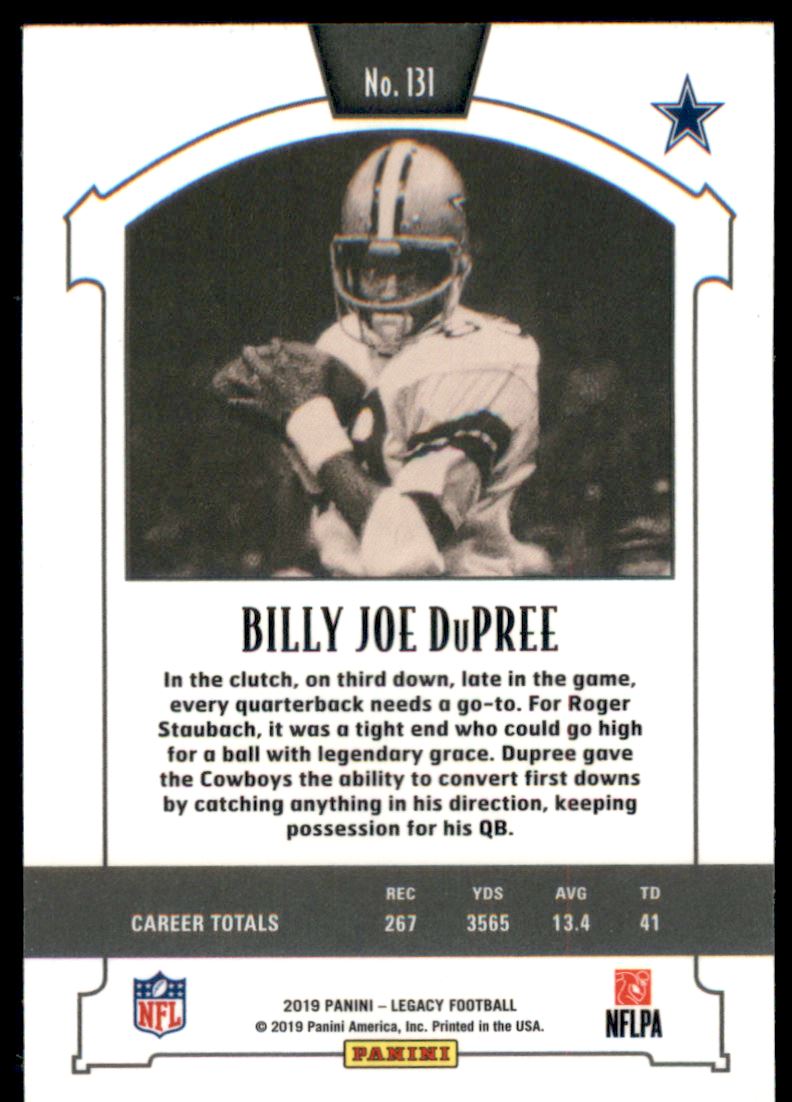 DALLAS COWBOYS #89 Tight End BILLY JOE DUPREE signed TOPPS Football Card!