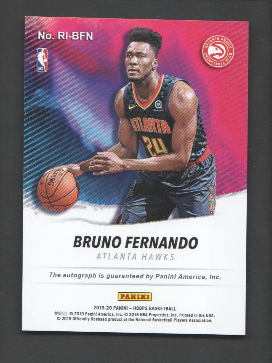 2019-20 Hoops Rookie Ink #40 Bruno Fernando back image