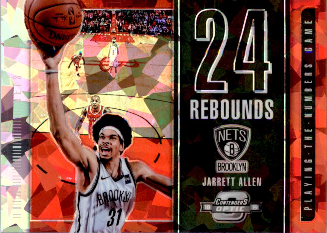 2018-19 Panini Contenders Optic Playing the Numbers Game Red Cracked Ice #19 Jarrett Allen