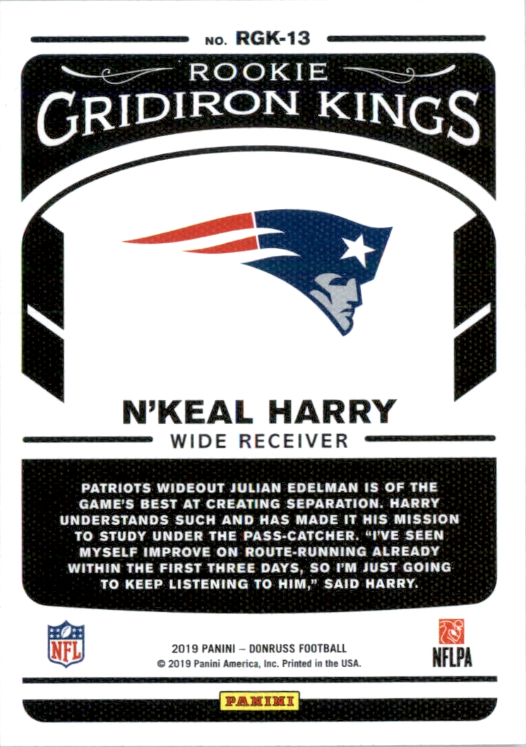 2019 Donruss Rookie Gridiron Kings #13 N'Keal Harry
