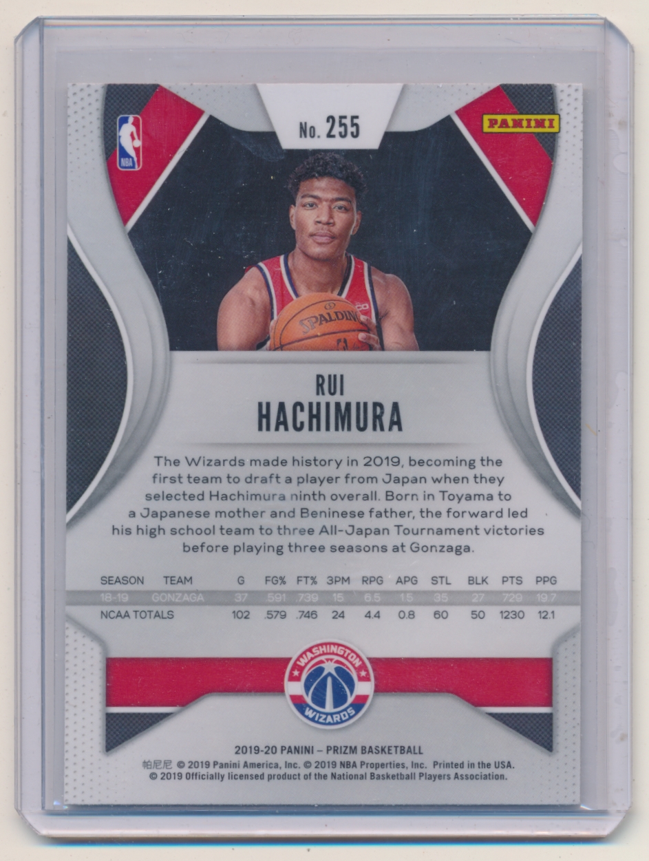 NBA 八村塁 19 Prizm SILVER PRIZM 直筆サインルーキーカード