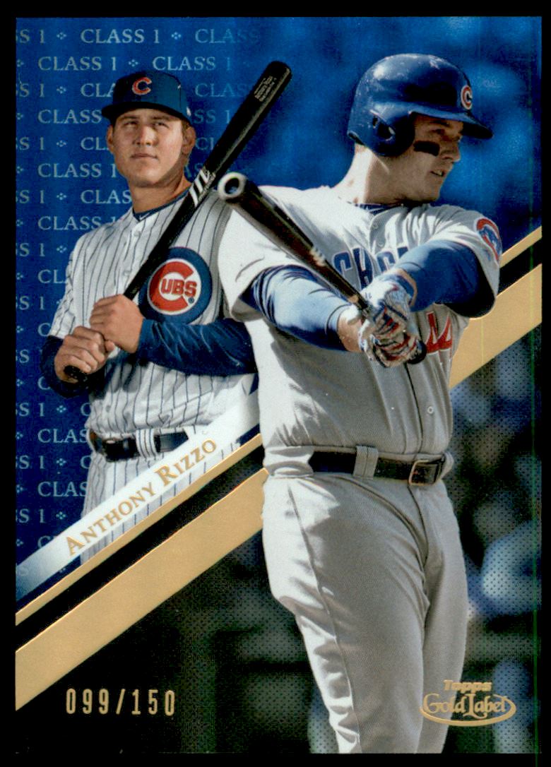 2019 Topps Gold Label Class 1 Blue #13 Anthony Rizzo