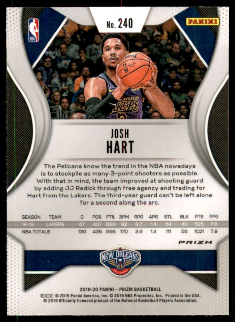 2019-20 Panini Prizm Prizms Red Ice #240 Josh Hart