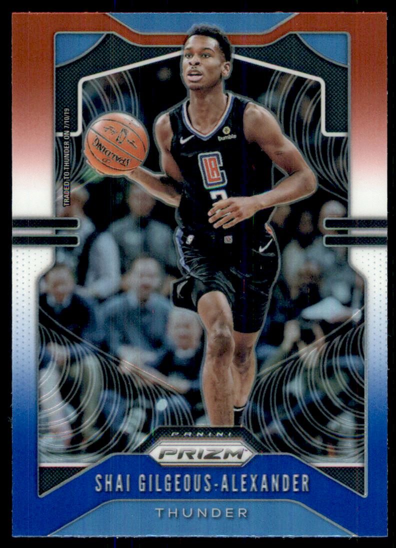 2019-20 Panini Prizm Prizms Red White and Blue #122 Shai Gilgeous-Alexander