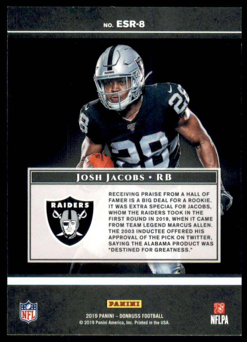 2019 Donruss The Elite Series Rookies #8 Josh Jacobs - NM-MT - Burbank  Sportscards