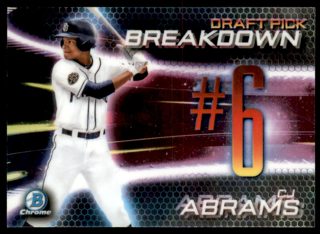 2019 Bowman Chrome Draft Draft Pick Breakdown #BSBCA CJ Abrams