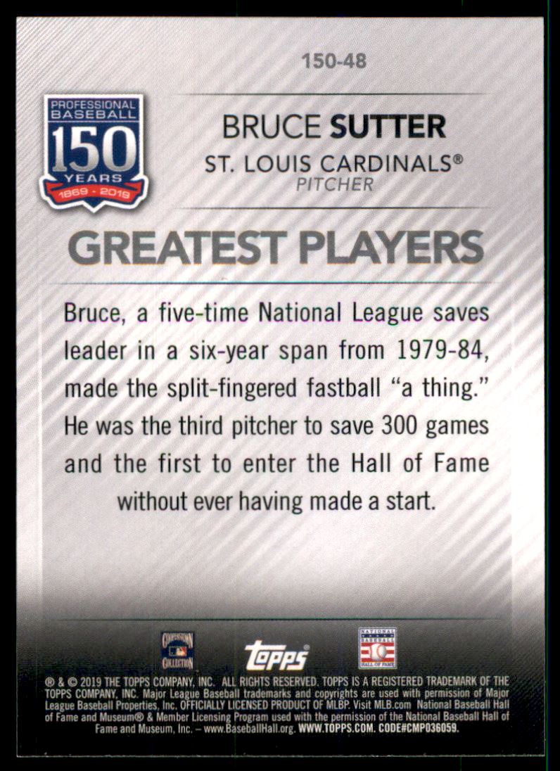 1980 Burger King Pitch, Hit & Run #11 Bruce Sutter Chicago Cubs