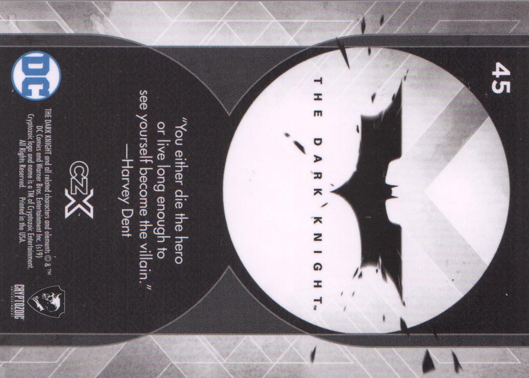 2019 CZX Super Heroes and Super-Villains Green Deco Foil #45 Hero or Villain? back image