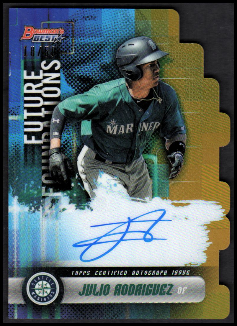 Julio Rodriguez Seattle Mariners Autographed 2019 Bowman Best