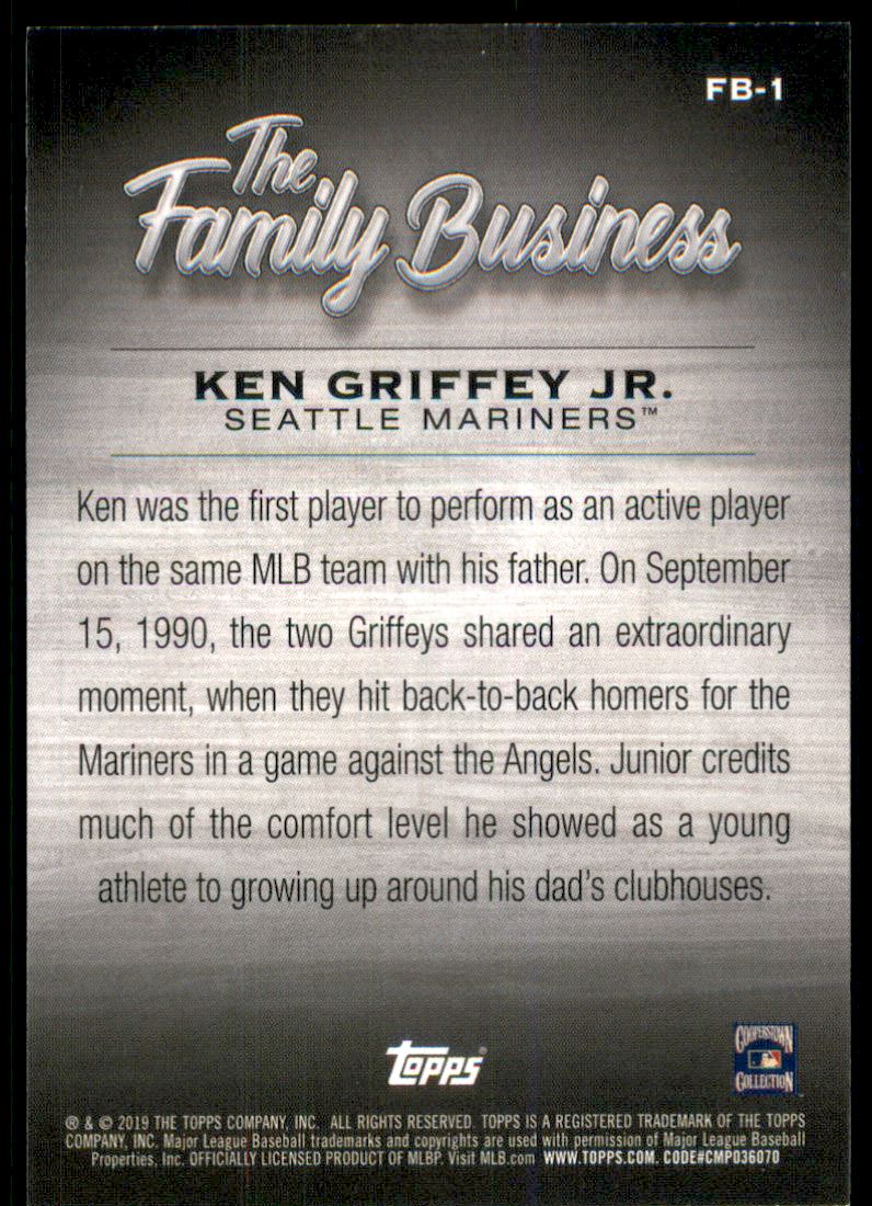 2019 Topps Update The Family Business Blue #FB1 Ken Griffey Jr.