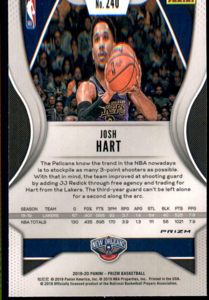 2019-20 Panini Prizm Prizms Hyper #240 Josh Hart