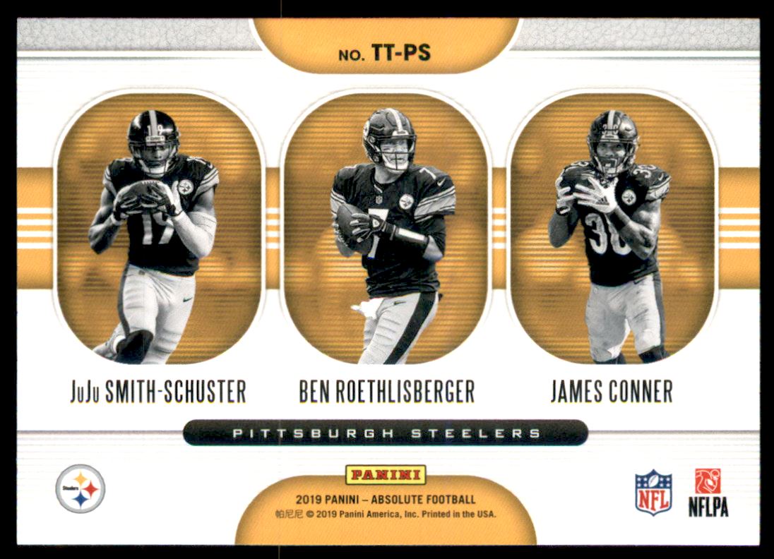 2019 Absolute Team Trios #4 Ben Roethlisberger/James Conner/JuJu