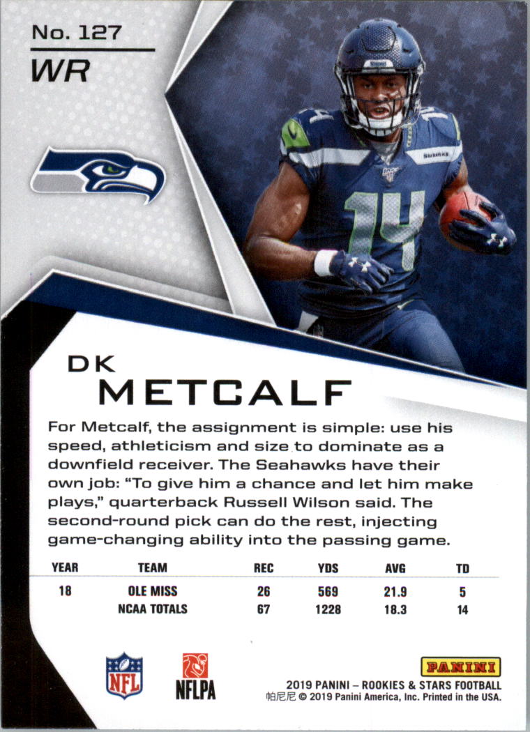 NFL D.K. Metclaf (Seahawks) Player Silver Mint Coin