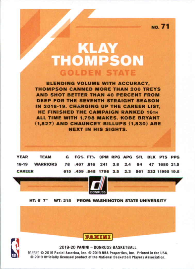 2019-20 Donruss Basketball Card Pick (Base)