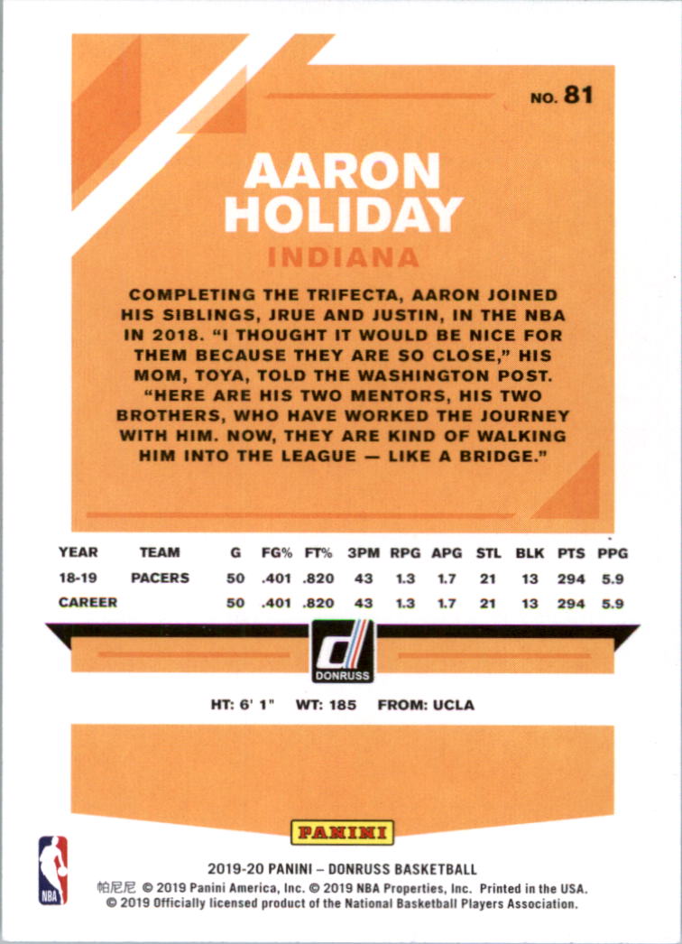 2019-20 Donruss Basketball Card Pick (Base)