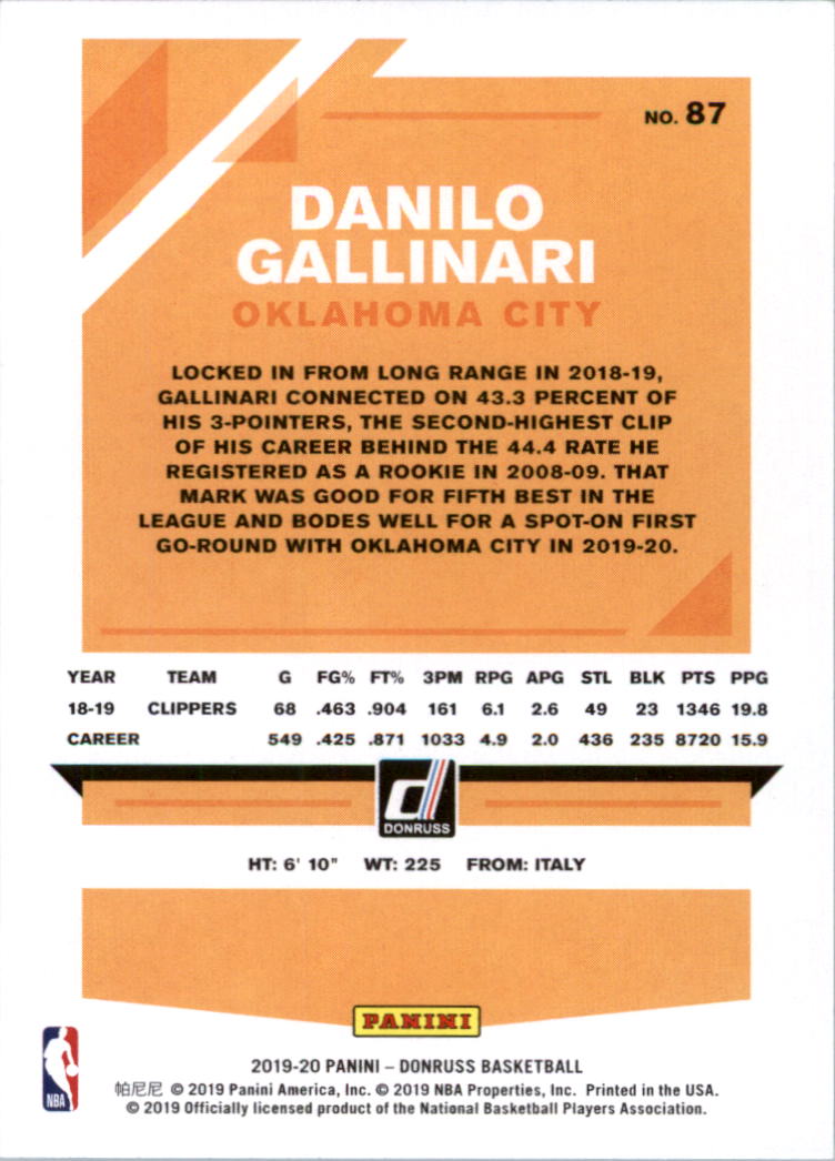 2019-20 Donruss Basketball Card Pick (Base)