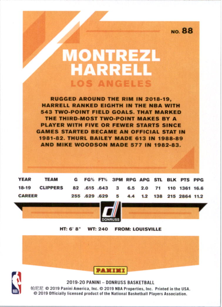 2019-20 Donruss Basketball Card Pick (Base)