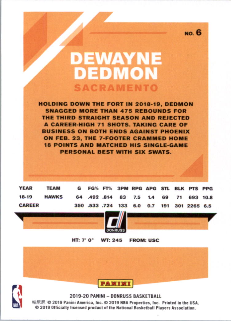 2019-20 Donruss Basketball Card Pick (Base)