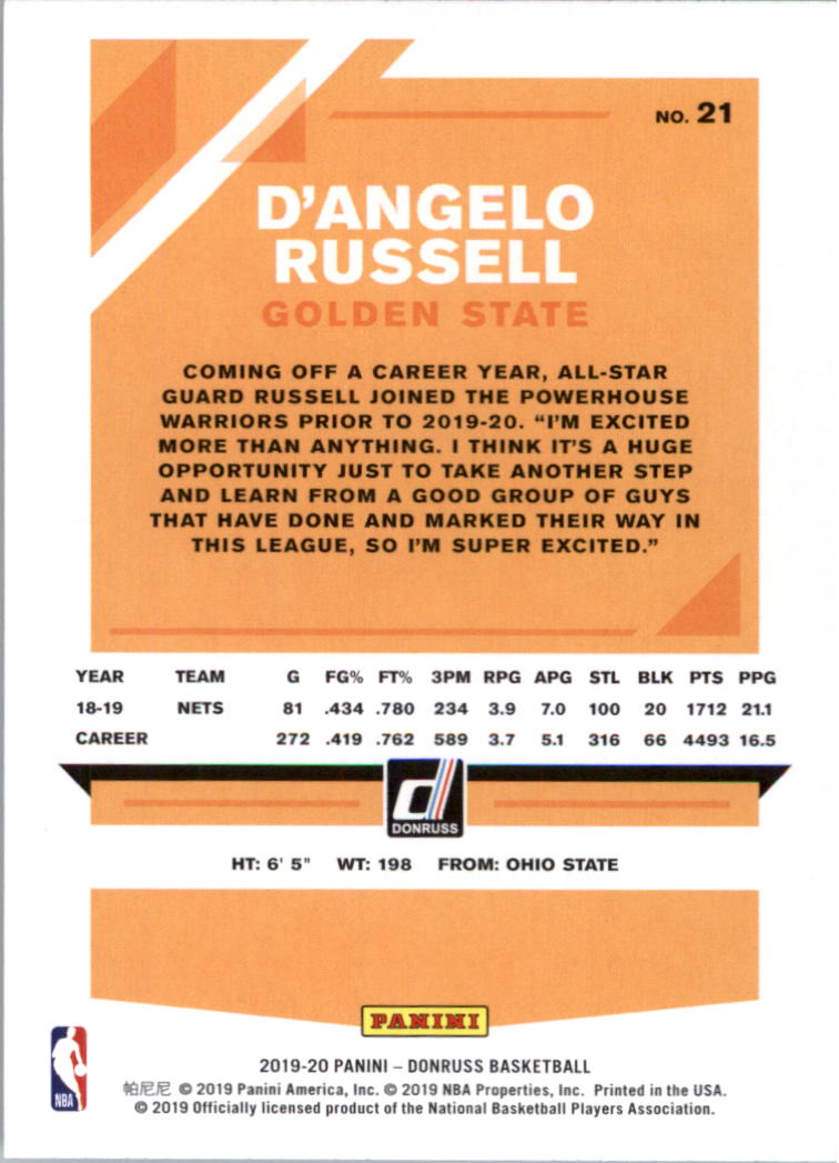 2019-20 Donruss Basketball Card Pick (Base)