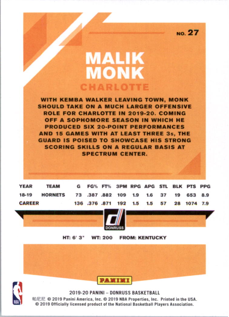 2019-20 Donruss Basketball Card Pick (Base)