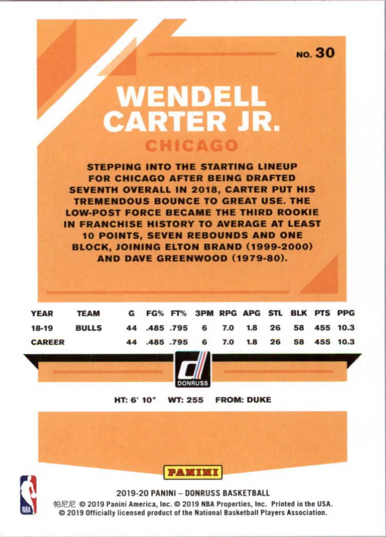 2019-20 Donruss Basketball Card Pick (Base)