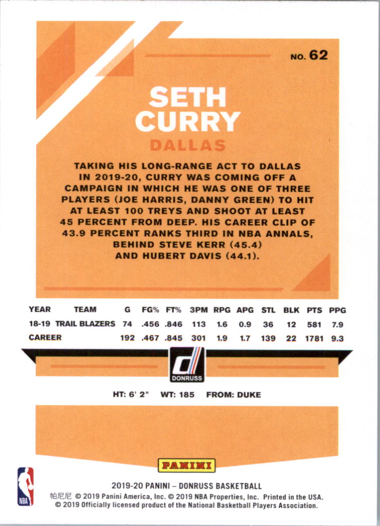 2019-20 Donruss Basketball Card Pick (Base)